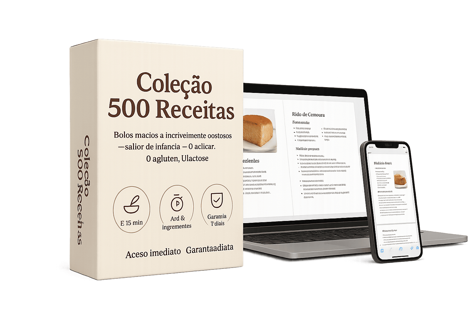 Mockup da Coleção 500 Receitas